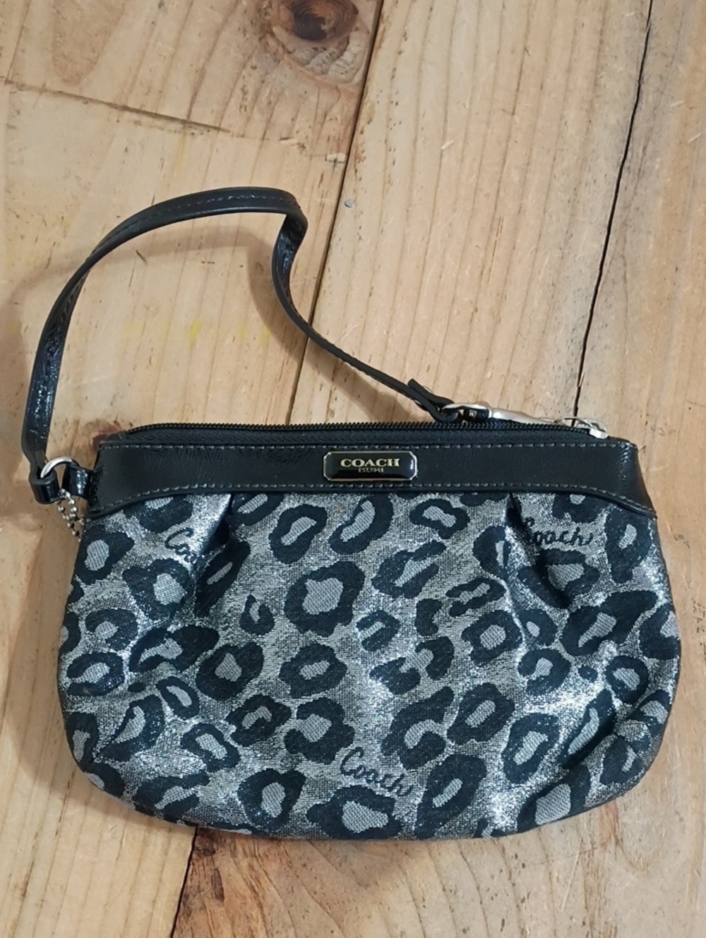 Coach Madison Ocelot Print Wristlet NEW
